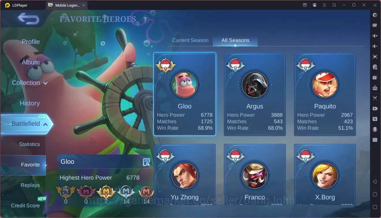 Mobile Legends: Bang Bang Accounts Global| Hero 124| Skin 445| Mega| Legend Franco,Al image 19