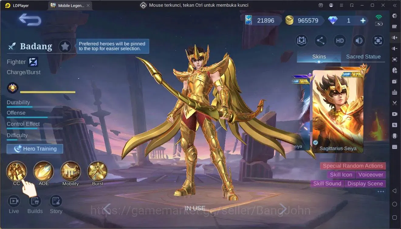 Mobile Legends: Bang Bang Accounts Global| Hero 124| Skin 445| Mega| Legend Franco,Al image 3