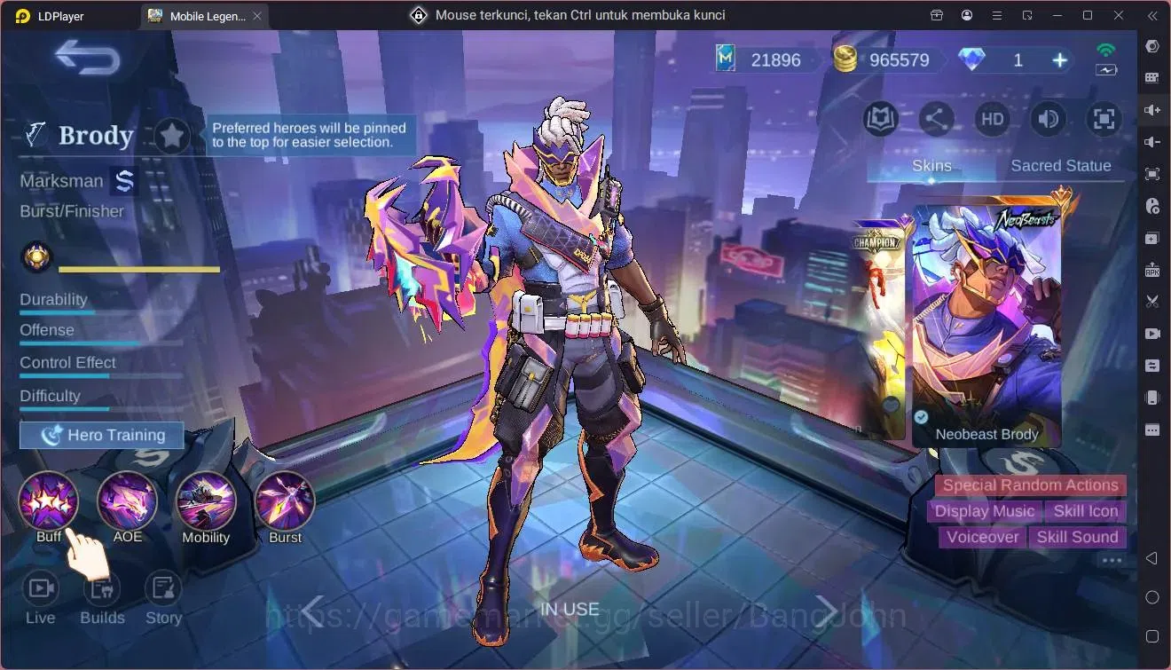 Mobile Legends: Bang Bang Accounts Global| Hero 124| Skin 445| Mega| Legend Franco,Al image 7