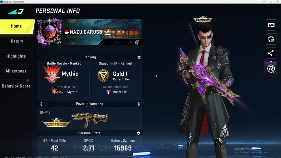 Blood Strike Accounts ASIA | Evo Galil | Eternal UMP | Eternal M4 | Eter image 1