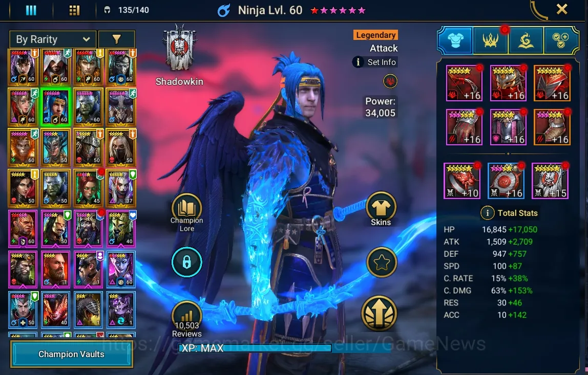 Raid: Shadow Legends Accounts Starter Lv 55|1,3M Power|23 1