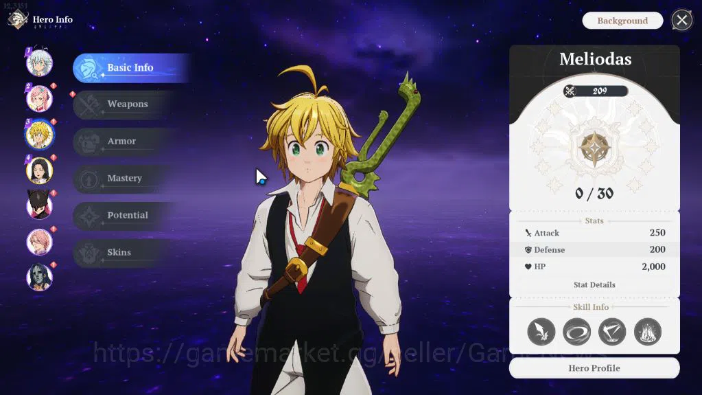 The Seven Deadly Sins: Origin Accounts [NA West] Lv2 Fresh Starter | 2 SSR |Meliodas, Gui image 12