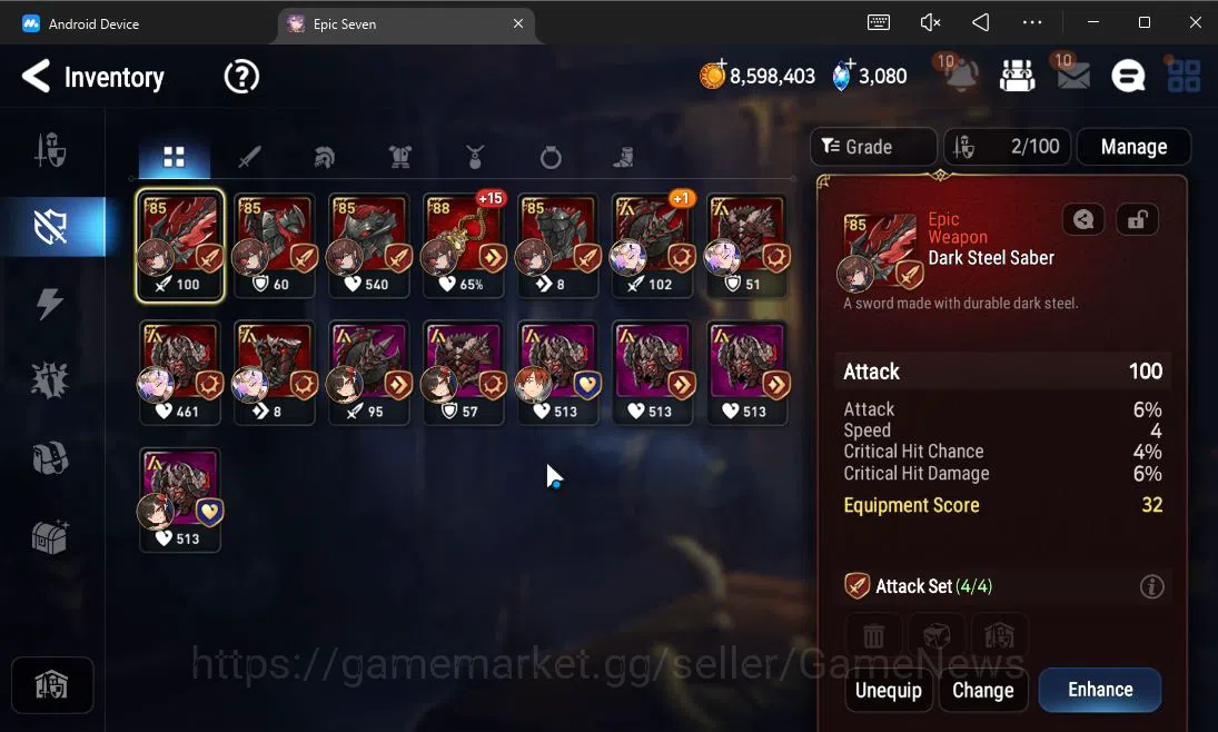 Epic Seven Accounts Starter ASIA UnVerif|Starter|3 ML (Requiem Roana,FL Lidica,EW Ludwig)+Stark,Setsuka,Ludwig|PoH ON|3K 12