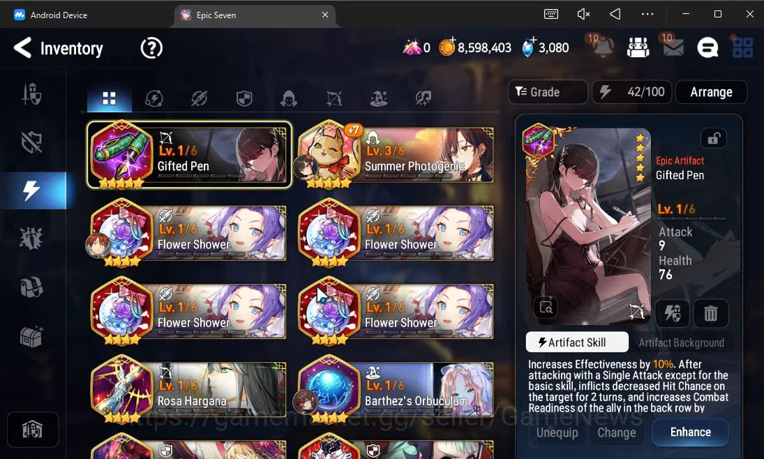 Epic Seven Accounts Starter ASIA UnVerif|Starter|3 ML (Requiem Roana,FL Lidica,EW Ludwig)+Stark,Setsuka,Ludwig|PoH ON|3K 13