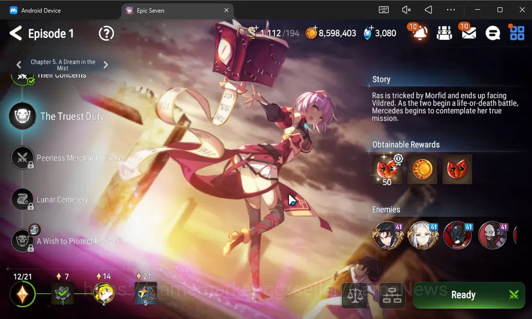 Epic Seven Accounts Starter ASIA UnVerif|Starter|3 ML (Requiem Roana,FL Lidica,EW Ludwig)+Stark,Setsuka,Ludwig|PoH ON|3K 8