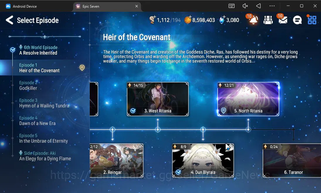 Epic Seven Accounts Starter ASIA UnVerif|Starter|3 ML (Requiem Roana,FL Lidica,EW Ludwig)+Stark,Setsuka,Ludwig|PoH ON|3K 9