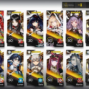 Arknights Accounts Mid-Tier ARKNIGHTS GLOBAL EARLYMID 14*6 , 3 LIMITED WANG MAXPOT,SHU,SILVERASH ALTER , CHEN