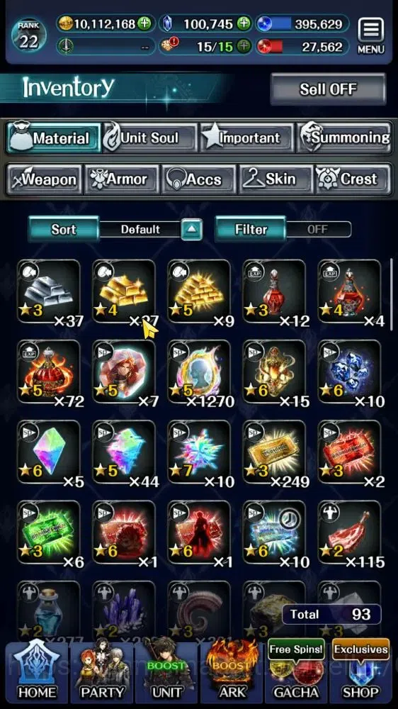 Last Cloudia Accounts Mid‑Game GLOBAL|Rank 22|100K Crystal|Collab (G Tilith,Vargas) + (A Roland,KOG Mauna,G Lilaha,NYM 10