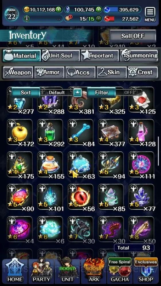 Last Cloudia Accounts Mid‑Game GLOBAL|Rank 22|100K Crystal|Collab (G Tilith,Vargas) + (A Roland,KOG Mauna,G Lilaha,NYM 11
