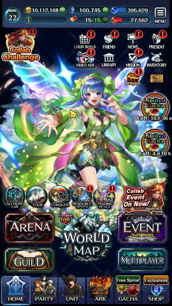 Last Cloudia Accounts Mid‑Game GLOBAL|Rank 22|100K Crystal|Collab (G Tilith,Vargas) + (A Roland,KOG Mauna,G Lilaha,NYM 7