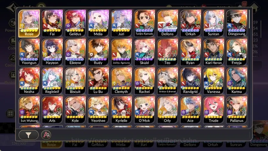 Seven Knights Re:Birth Accounts Global|Full EX7(RosieTC2,FaiTC 1