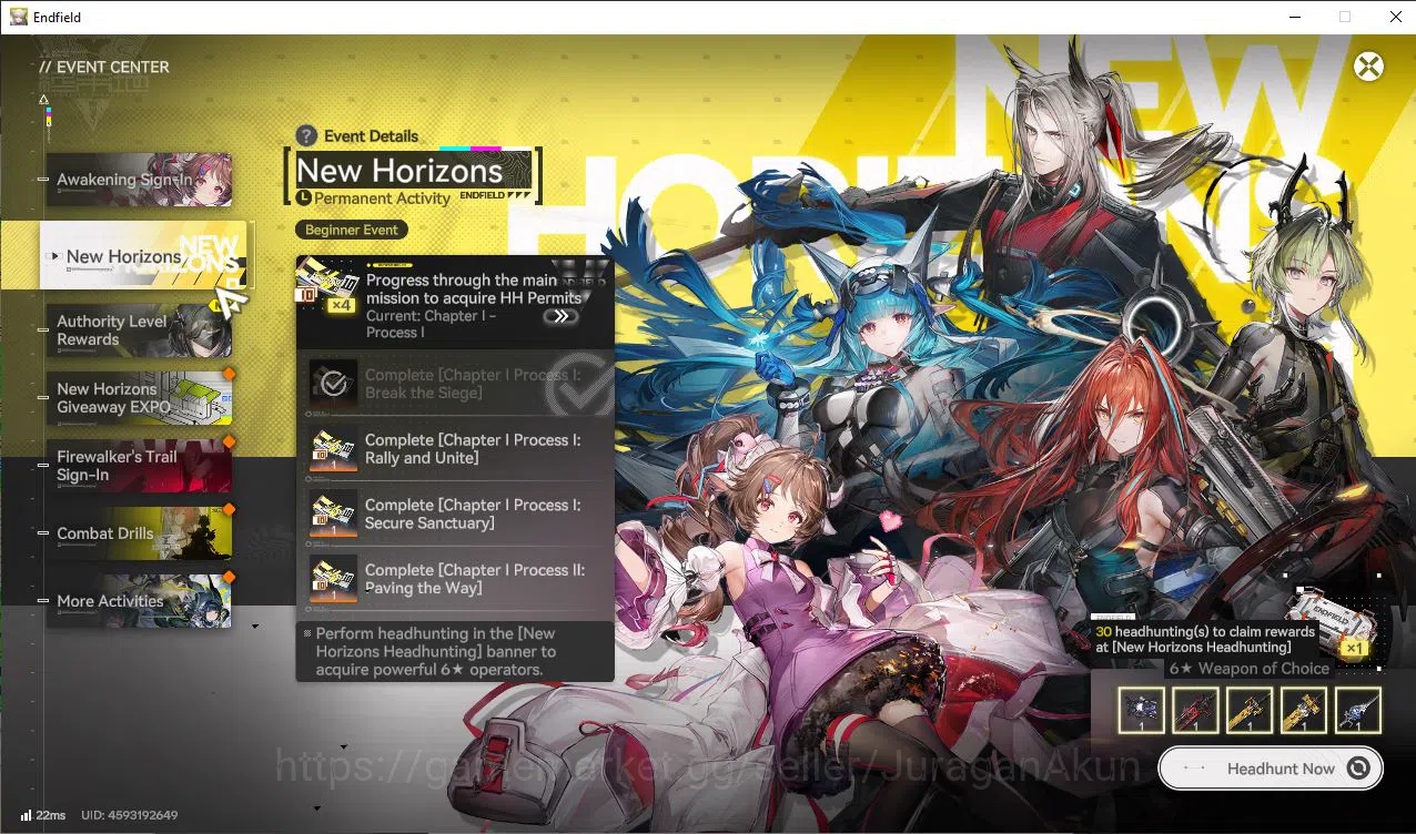Arknights: Endfield Accounts Asia LV2|Day2 Login|3K+ Arsenal Ticket|Meta SSR Ardelia + Other SR Character|GRYPLIHNK|Take 8
