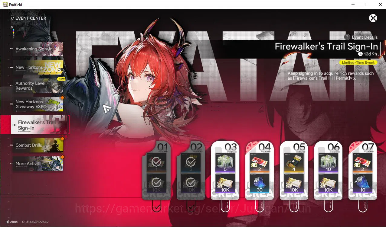 Arknights: Endfield Accounts Asia LV2|Day2 Login|3K+ Arsenal Ticket|Meta SSR Ardelia + Other SR Character|GRYPLIHNK|Take 9