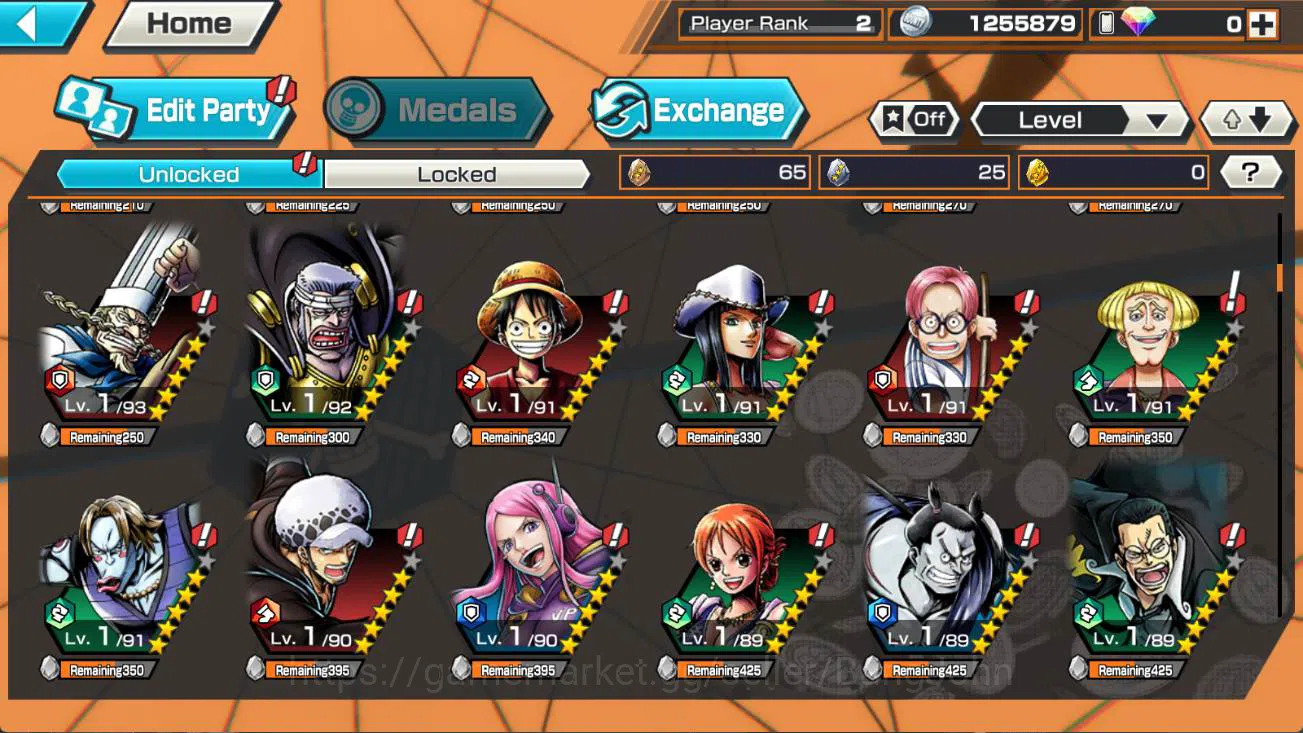 One Piece Bounty Rush Accounts Others GLOBAL | 3 EX St ethan baron, DD shanks, FR shanks, ASL, Kuma n Bonney, Van ogre Check 11