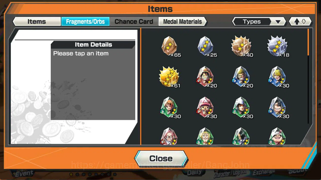 One Piece Bounty Rush Accounts Others GLOBAL | 3 EX St ethan baron, DD shanks, FR shanks, ASL, Kuma n Bonney, Van ogre Check 13
