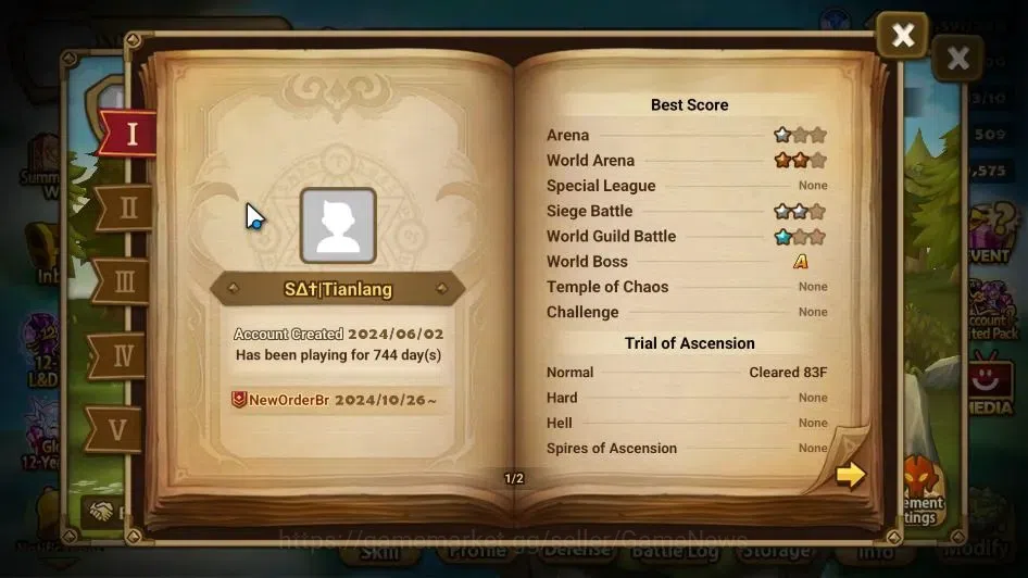 Summoners War: Sky Arena Accounts GLOBAL Lv 60|1 LD[Tian Lang]|12 Total NB5[Vanessa, image 3
