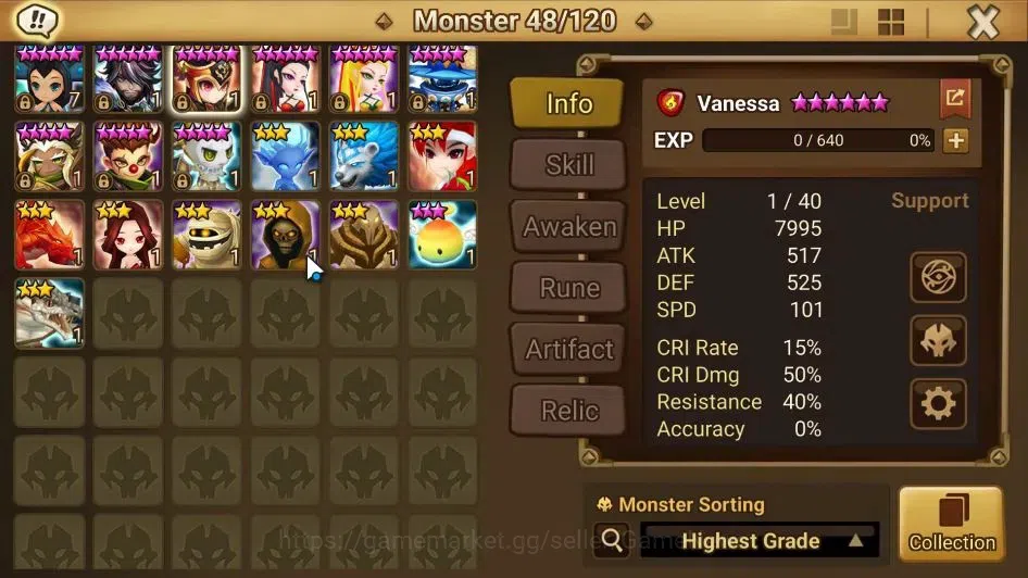 Summoners War: Sky Arena Accounts GLOBAL Lv 60|1 LD[Tian Lang]|12 Total NB5[Vanessa, image 9