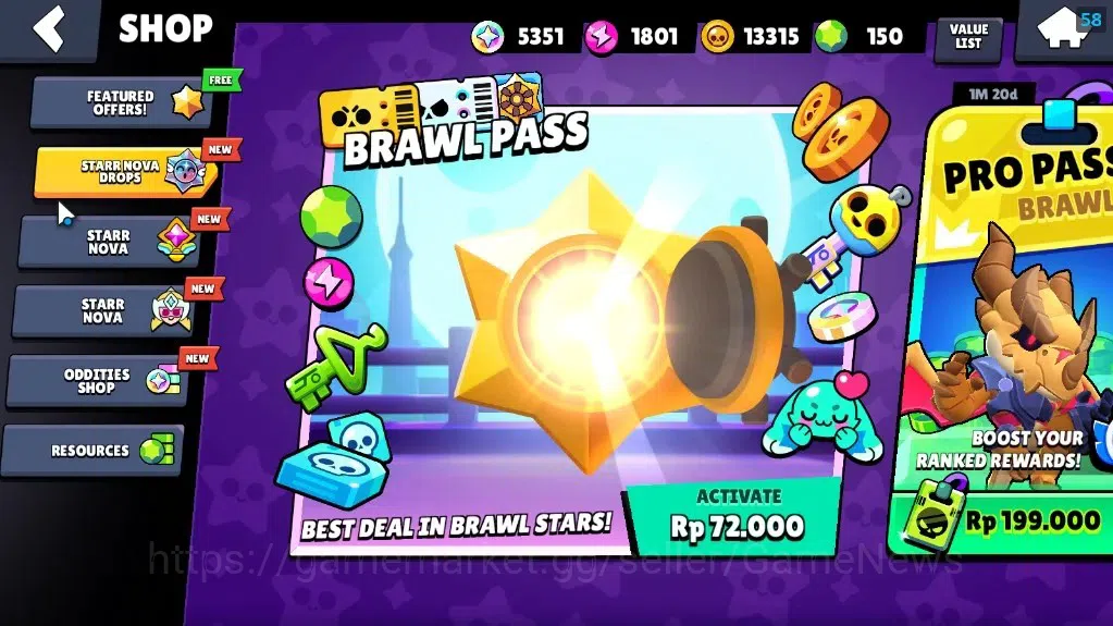 Brawl Stars Accounts 1912 Trophy|5k Blings|22 Brawlers 1 MaxLvl Full Buffies Edgar|4 Skins|1 Legendary Void Amber,1 Epic 7