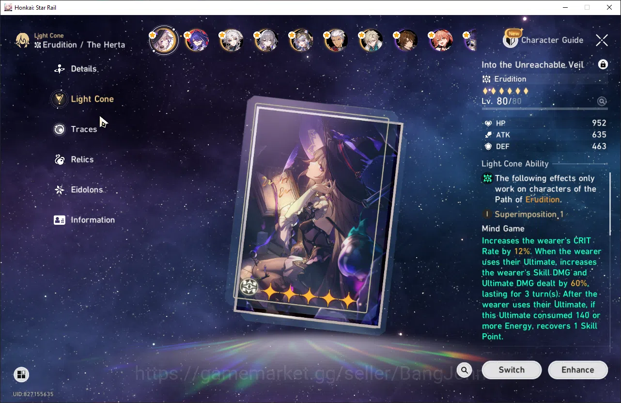 Honkai Star Rail Accounts ASIA | TL 70 | 5 golden ticket, the herta sign, ro image 5
