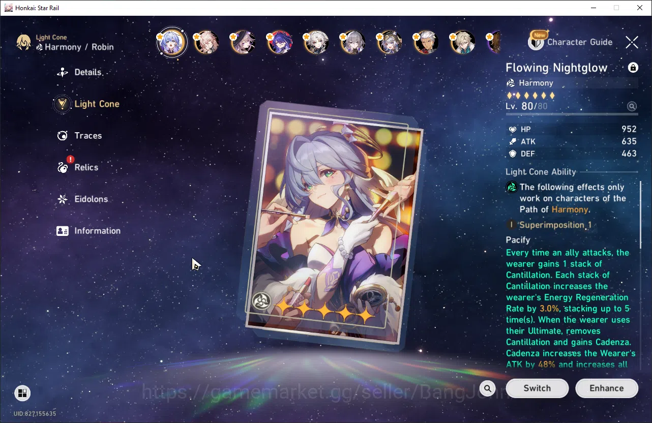Honkai Star Rail Accounts ASIA | TL 70 | 5 golden ticket, the herta sign, ro image 8