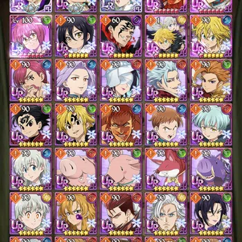 The Seven Deadly Sins: Grand Cross Accounts Midgame Global CC 2.3M|Chapter 12|2LR+5UR: Nemesis Meliodas 5/6, Merlin&Esca
