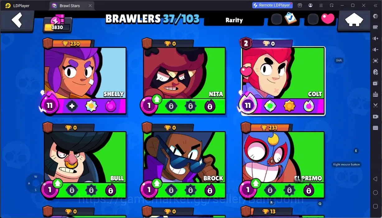 Brawl Stars Accounts Android | 3830 Thropy|37 Brawler|1 HyperCharger (C image 3