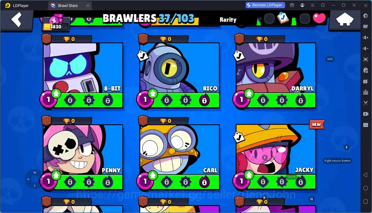 Brawl Stars Accounts Android | 3830 Thropy|37 Brawler|1 HyperCharger (C image 5