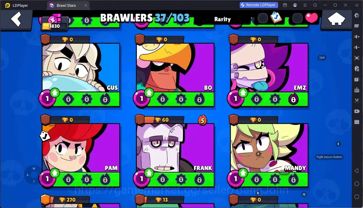 Brawl Stars Accounts Android | 3830 Thropy|37 Brawler|1 HyperCharger (C image 6