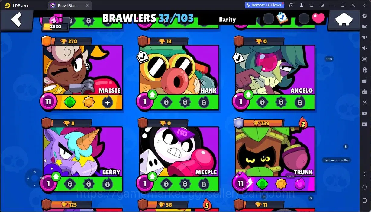 Brawl Stars Accounts Android | 3830 Thropy|37 Brawler|1 HyperCharger (C image 7