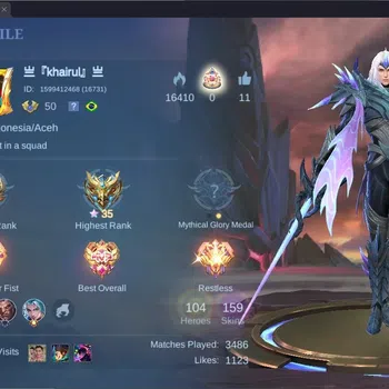 Mobile Legends: Bang Bang Accounts Collector Global |Hero 104|Skin 159|Expert|CC Natalia|9th Fanny|Spongebob Cyclops|Meowkin