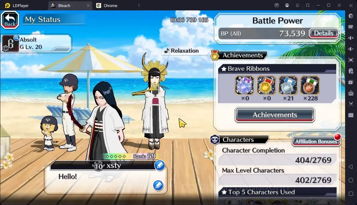 Bleach: Brave Souls Accounts Starter GLOBAL | 20k Orb + fresh Story | Ichigo DTV,Aizen 6Aniv,Unohana TYBW2023,Senjumaru 2