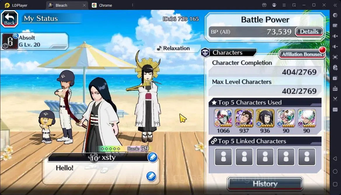 Bleach: Brave Souls Accounts Starter GLOBAL | 20k Orb + fresh Story | Ichigo DTV,Aizen 6Aniv,Unohana TYBW2023,Senjumaru 3