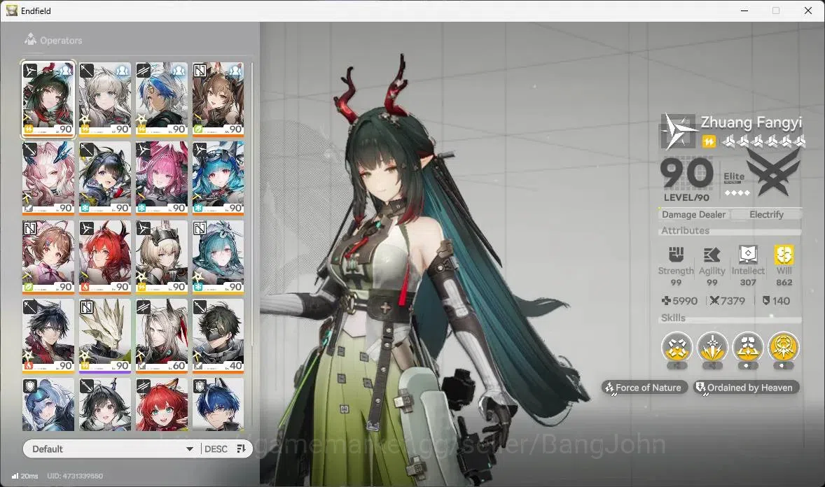 Arknights: Endfield Accounts Asia | Lv 60|6 Limit+5 Sign|Limit (Z.Fangyi,Laevat image 2