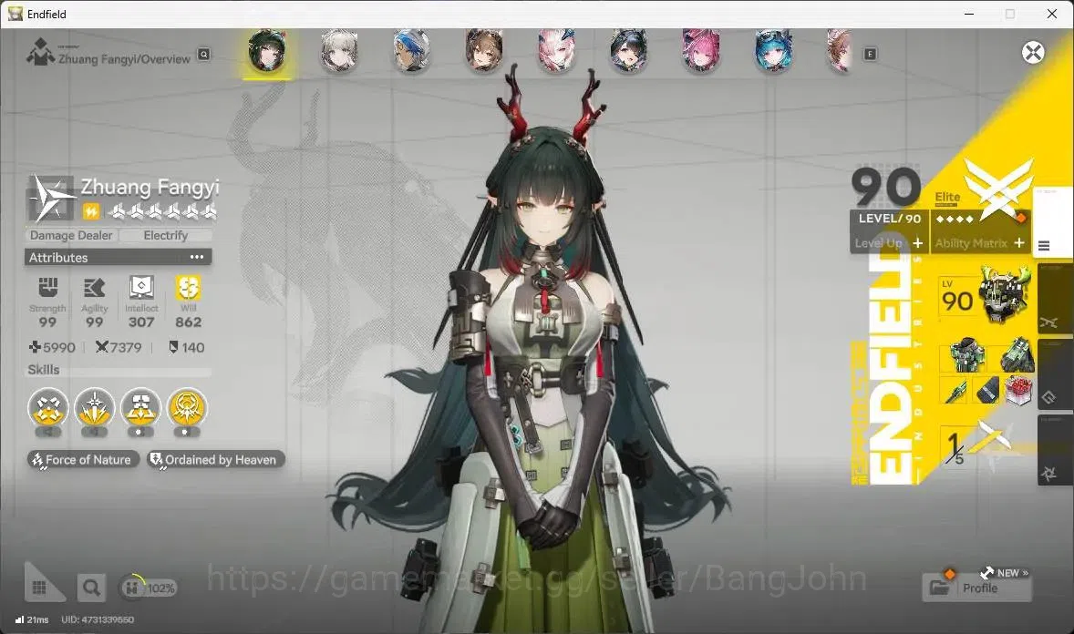 Arknights: Endfield Accounts Asia | Lv 60|6 Limit+5 Sign|Limit (Z.Fangyi,Laevat image 4