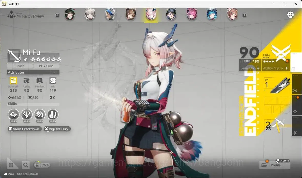 Arknights: Endfield Accounts Asia | Lv 60|6 Limit+5 Sign|Limit (Z.Fangyi,Laevat image 6