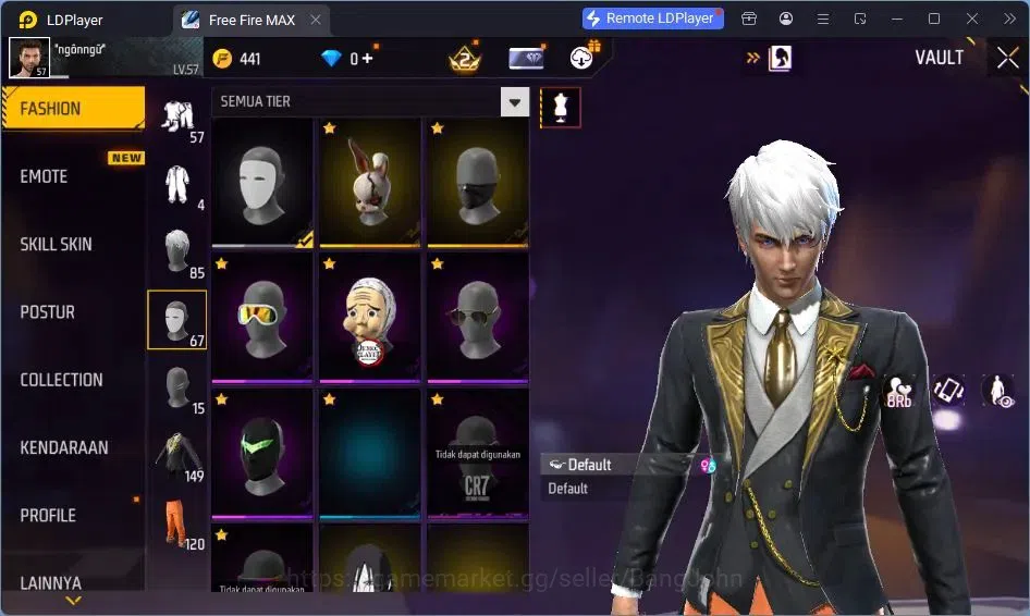 Free Fire Accounts Indonesia |Vault 120|EVO UMP-BOOYAH| EVO M60-DRESM image 16