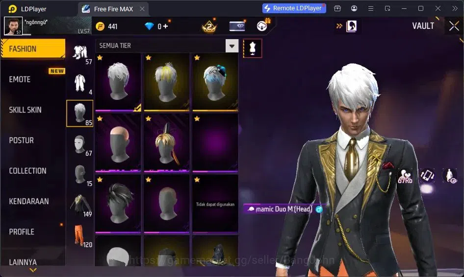 Free Fire Accounts Indonesia |Vault 120|EVO UMP-BOOYAH| EVO M60-DRESM image 17