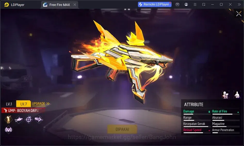 Free Fire Accounts Indonesia |Vault 120|EVO UMP-BOOYAH| EVO M60-DRESM image 6