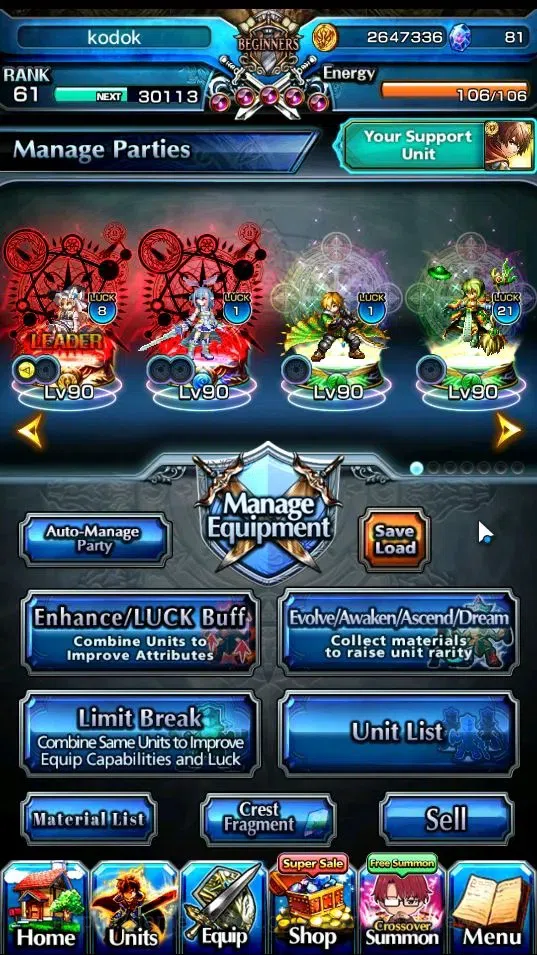 Grand Summoners Accounts Mid-Game Global|Rank 61|2 Ascend + 1 TW|Marisa Kirisame + True Weapon, Rosetta Forger of 2