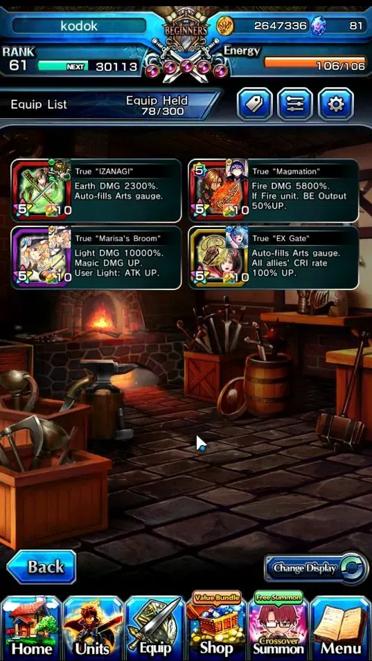 Grand Summoners Accounts Mid-Game Global|Rank 61|2 Ascend + 1 TW|Marisa Kirisame + True Weapon, Rosetta Forger of 4