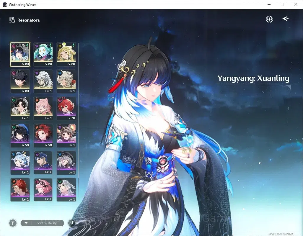 Wuthering Waves Accounts Starter SEA|UL 55|2 Limited|(Yangyang:Xuanling RC6)+Sign Rebecca + 5 Standard Verina,Calcharo 1