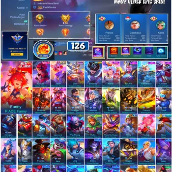 Mobile Legends: Bang Bang Accounts #4484 126 Skins | Badang Pegasus Seiya (SAINT SEIYA) | Freya Raven Shogun (EPIC) | Khufra
