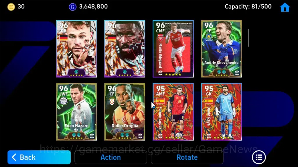eFootball Accounts Legends & Iconic Players Android|National Team Pack Germany 2026|Epic Andriy S,Eden Hazard,Didier 6