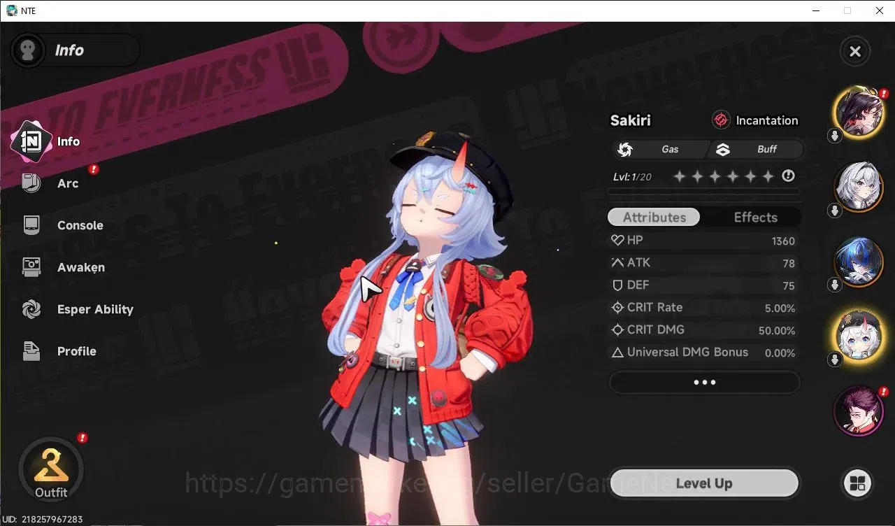 Neverness to Everness Accounts GLOBAL America|HL 3|3 SSR [Hotori,Sakiri,Daffodill image 3