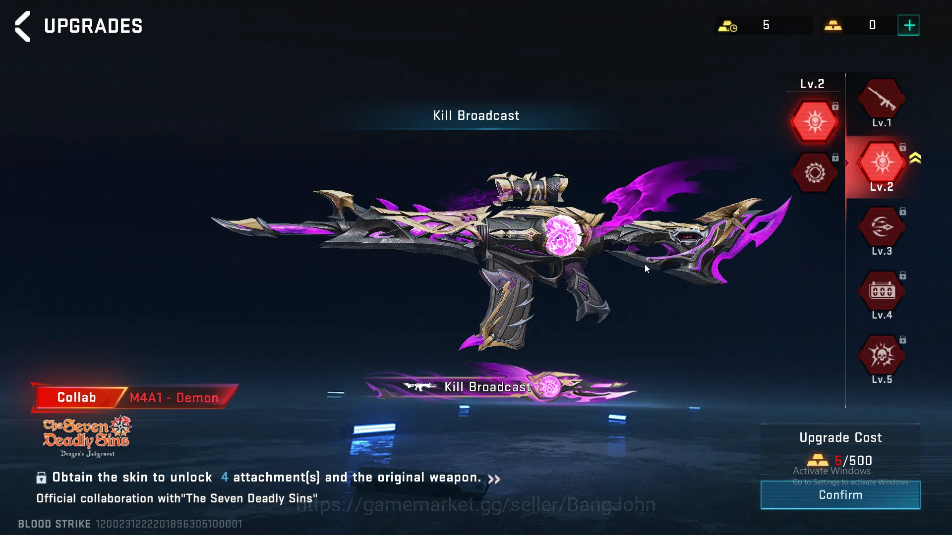 Blood Strike Accounts ASIA|COLLAB=M4A1-DEMOD,ETHAN|ULTRA=HANK,MORE DETAI image 3