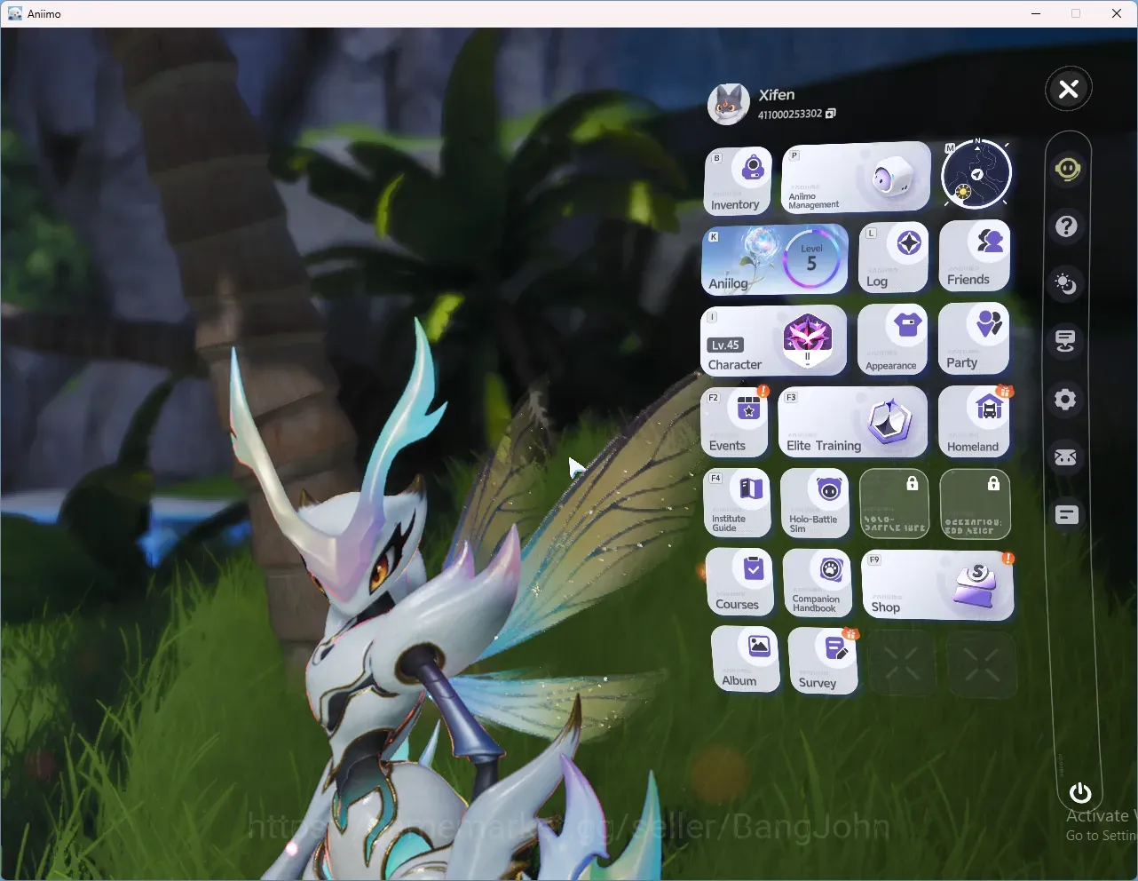 Aniimo Accounts Mid Game APAC|Lv45|3 Prismana(InferlupaSpII,ScorchhowlSpIV,Luminelle)+Sparkling Fulmintis|4,5kGlimmer|21 1