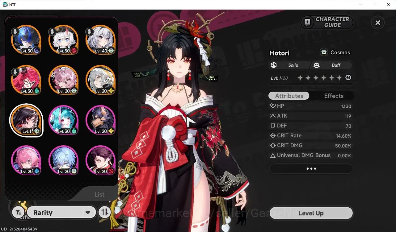 Neverness to Everness Accounts GLOBAL SEA|HL 35|TL 21|6 S-Class 2 Limit Hotori+Sign,Nanally+Outfit|Orchid+Under Glider|2 1