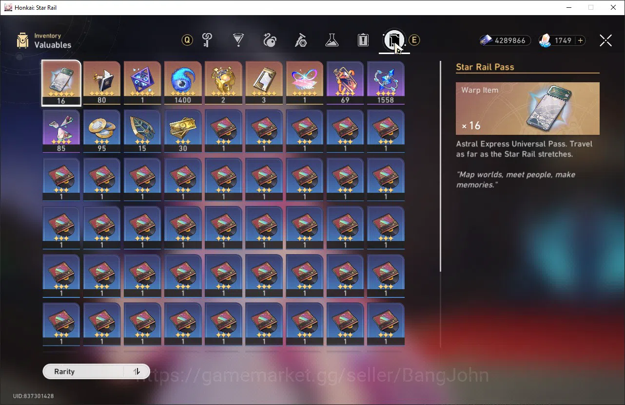 Honkai Star Rail Accounts Starter ASIA | TL 55 cyrene s1, kafka, hysilens, dan heng, aventurine, yanqing, welt, archer, MC 11