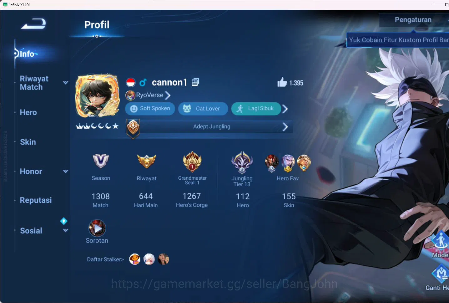 Honor of Kings Accounts GLOBAL|112HR|15SK|LEGEND=ZILONG,DIAN WEI,CONSORT Y image 16
