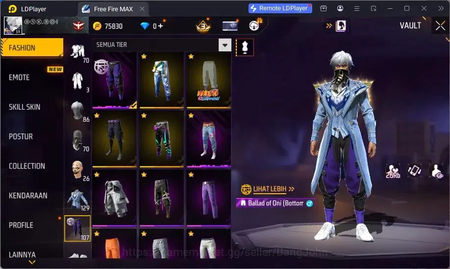 Free Fire Accounts Indonesia | M1887 Evo Lv.4, Thompson Cinder Coloss image 12